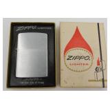 Zippo Brush Finish Lighter No 200 NIB