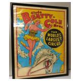 Clyde Beatty-Cole Bros Circus Poster Roland Butler