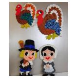 Vintage Thanksgiving Popcorn Turkeys & Pilgrims