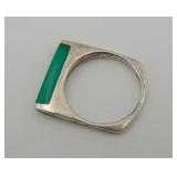 Sterling Silver Modernist Cubist Ring