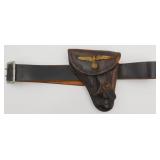 WWII Era German Leather Belt & Holster