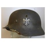 WWII German Kriegsmarine ET64 Helmet signed