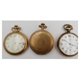 3 Antique Waltham GF Pocket Watches repairs