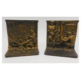 Cast Iron Bookends Weavers Spinning & Fishermen