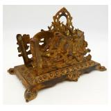 Bradley & Hubbard Iron Stag & Dogs Letter Holder