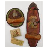 Antique Native Indian Souvenirs Match Holders