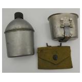 WWII US Army Vollrath Canteen, Cup & 1st Aid Pouch