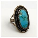 Navajo Sterling & Turqouise Ring Atkinson Trading