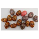 15 Handpainted Ukrainian Psyanky Easter Eggs