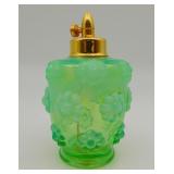 Fenton Opalescent Flower Uranium DeVilbiss Perfume