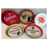 5 Vintage Beer Advertising Trays