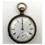 Waltham Broadway Sterling Key Wind Pocket Watch