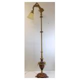 Art Deco Rembrandt Floor Lamp w Swans 1920