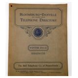 Bloomsburg Danville Bell Telephone Director 1931