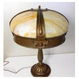 Mission Arts & Crafts Movement Slag Glass Lamp