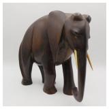 Large Carved African Elephant Sculpture