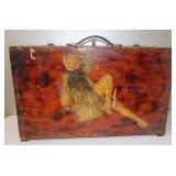 WWII 134th N.C.B. USN Navy Seabees Wood Suitcase