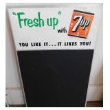 7up Chalkboard Advertising Menu Tin Sign