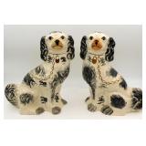 English Staffordshire Pottery Dog Pair 12"