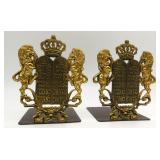 Oppenheim Israel 10 Commandments Lion Bookends