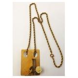 Carl Art  CA 12k GF Pendant & Rope Chain