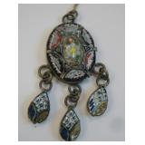 Brass & Multi Stone Necklace