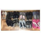 Eleven Pairs Slippers & Sandals 6-1/2 - 7-1/2