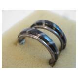 Sterling Silver Inlay Earrings - Tested