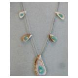 Vintage Shell & Stone Necklace
