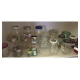 Pantry 3rd Shelf Glass Jars