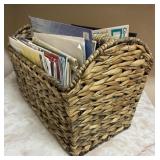 Magazine Basket With Contents