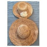 Liz Claiborne Straw Hat & Unmarked Straw Hat