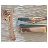 Flying Eagle Harmonica & Travel Silverware