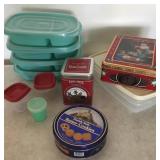 Assorted Food Storage & Tins