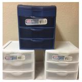 Three Small Sets Sterilite Drawers