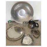 Metal Serving Pieces and Salt & Peppers