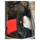 Lidded Tote with Assorted Carry Bags