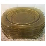 Seven Yellow Glass Salad Plates see info