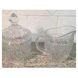Glass Cream and Sugar Set