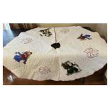 Vintage 2-Sided Christmas Tree Skirt