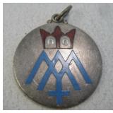 Hallmarked Creed Sterling Religious Pendant