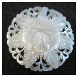 Carved Shell Brooch / Pin