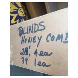 NIB Honey Comb Blinds 1-34' and 4-28'
