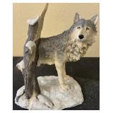 Wolf Resin Statue 11' Tall, 9.5' Base