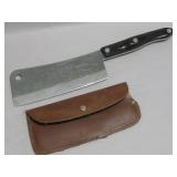 12.5' Cutco 1737 Butcher Knife In Leather Sheath