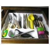 10' Tray W/Kitchen Utensils & More
