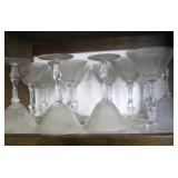 Set Of 6' Fostoria Etched Glass Stemware