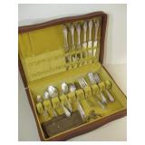 35pc Various Makers Silver Plate Flatware In Box