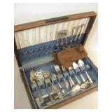 47pc Various Makers Silver Plate Flatware In Box
