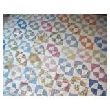 70x 92.5 Hand Made Quilt Stains Observed